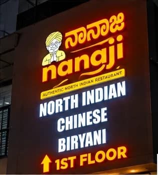 Nanaji North Indian restaurant LED sign board